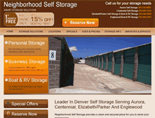 Tablet Screenshot of neighborhood-self-storage.com